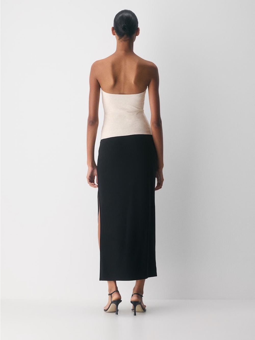 NWT Aritzia Casual Contour Hi-Hip Tube Top - Heather Light Oatmeal - Size Medium - Picture 5 of 7